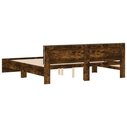 Bed Frame | Smoked Oak | Engineered wood | Double | Bed Frame