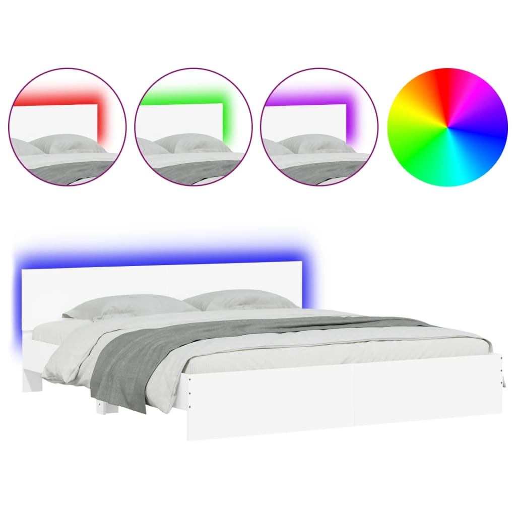 Bed Frame | White | Engineered wood, Plywood | Super King | Bed Frame