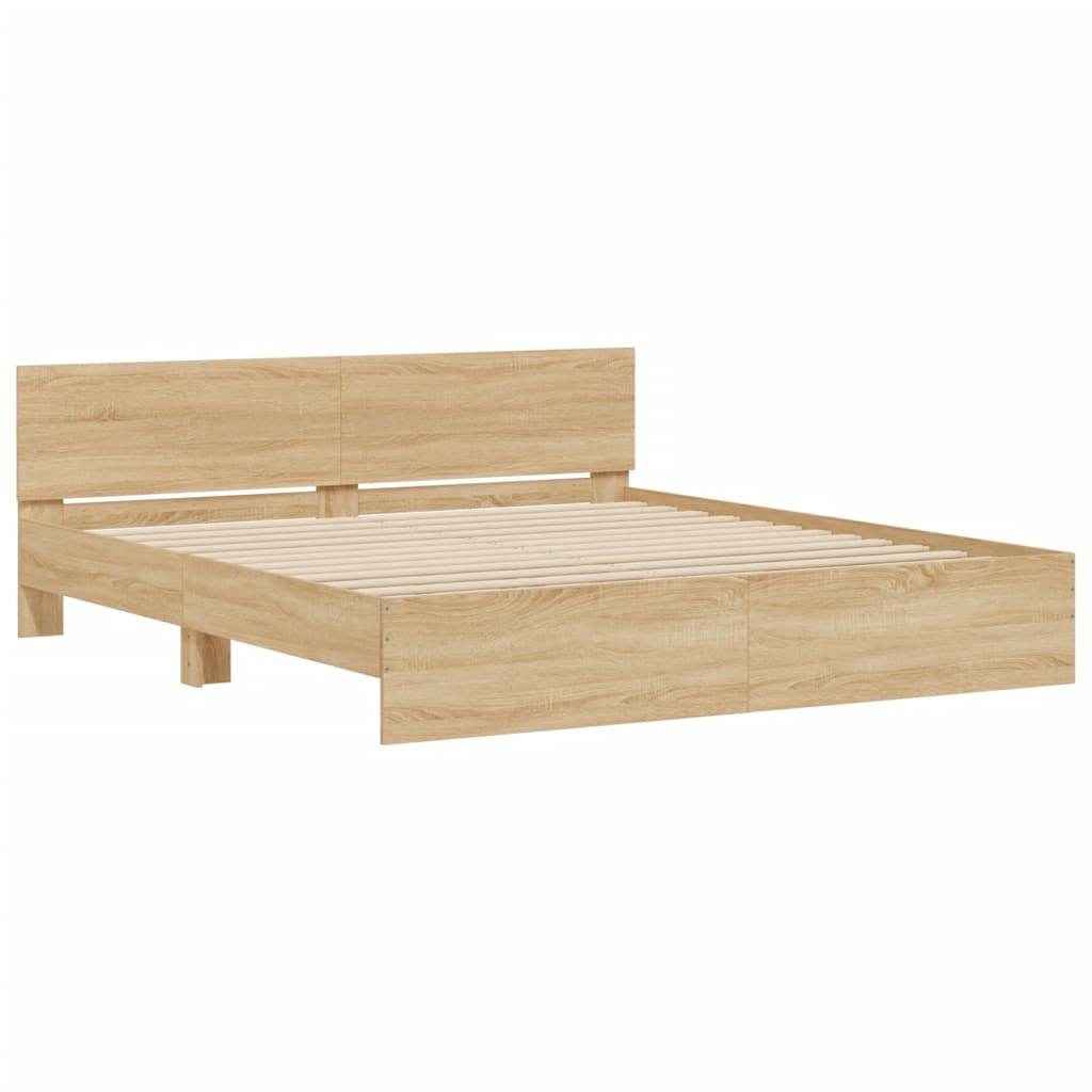 Bed Frame | Sonoma oak | Engineered wood | Super King | Bed Frame