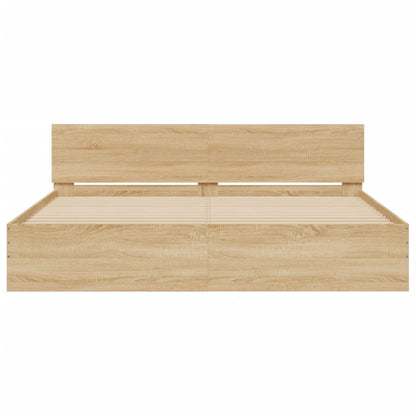 Bed Frame | Sonoma oak | Engineered wood | Super King | Bed Frame