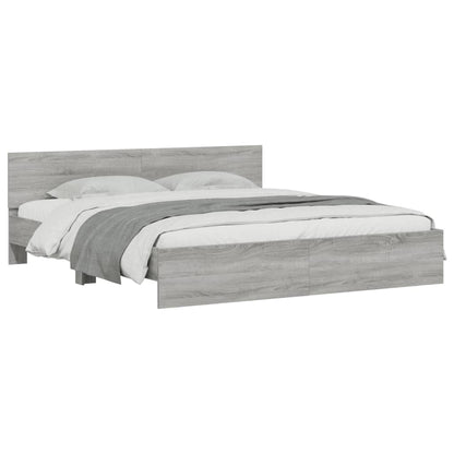 Bed Frame | Grey Sonoma | Engineered wood, Plywood | Super King