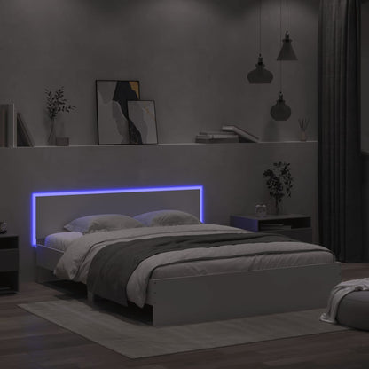 Bed Frame | White | Engineered wood | Double | Bed Frame | Rectangular