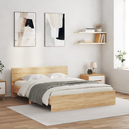 Bed Frame | Sonoma oak | Engineered wood, plywood | 160x200 cm