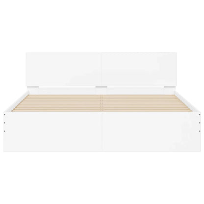 Bed Frame | White | Engineered Wood, Plywood | King Size | Modern