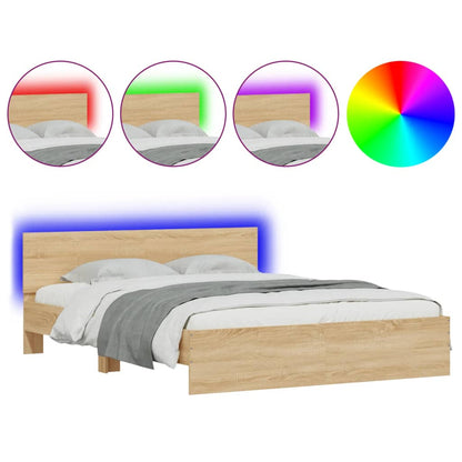 Bed Frame | Sonoma oak | Engineered wood | Double | Bed Frame