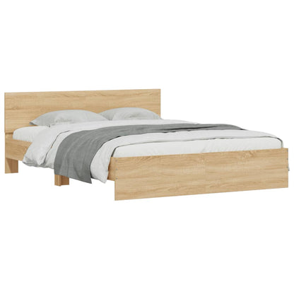 Bed Frame | Sonoma oak | Engineered wood | Double | Bed Frame