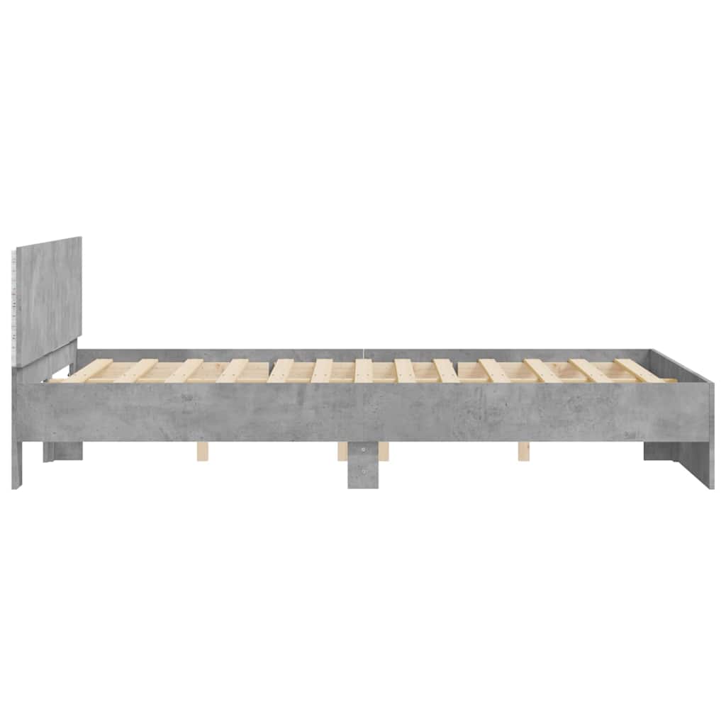 Bed Frame | Concrete grey | Engineered wood, Plywood | King Size