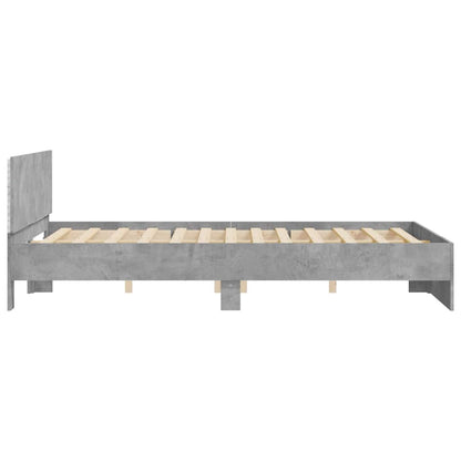 Bed Frame | Concrete grey | Engineered wood, Plywood | King Size