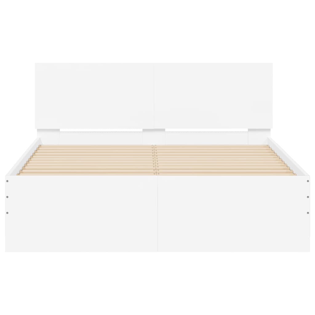 Bed Frame | White | Engineered wood, Plywood | 140 x 200 cm | Bed Frame