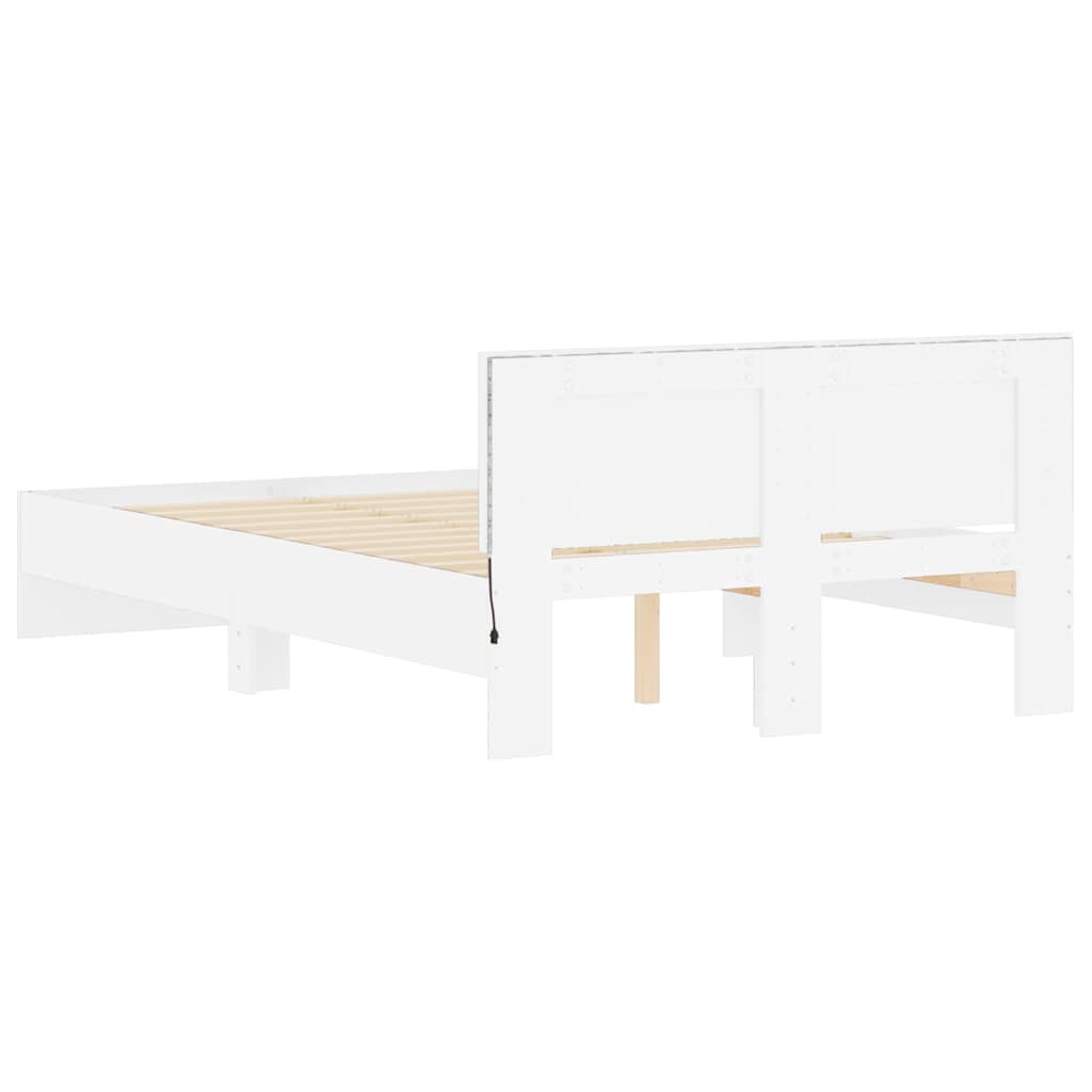 Bed Frame | White | Engineered wood, Plywood | 140 x 200 cm | Bed Frame