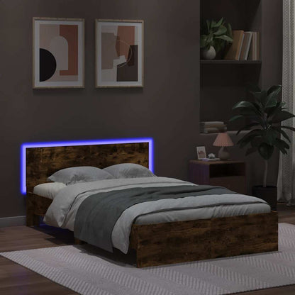 Bed Frame | Smoked oak | Engineered wood | Double | Bed Frame