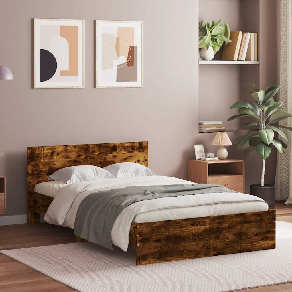 Bed Frame | Smoked oak | Engineered wood | Double | Bed Frame