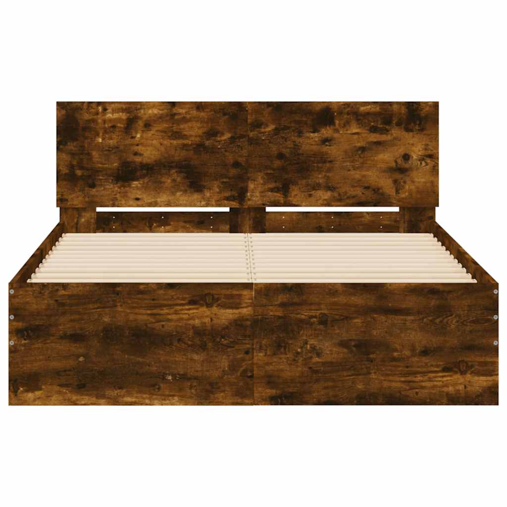 Bed Frame | Smoked oak | Engineered wood | Double | Bed Frame