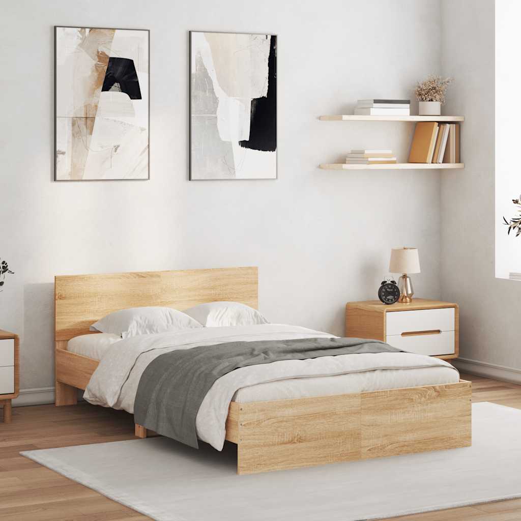 Bed Frame | Sonoma Oak | Engineered Wood, Plywood