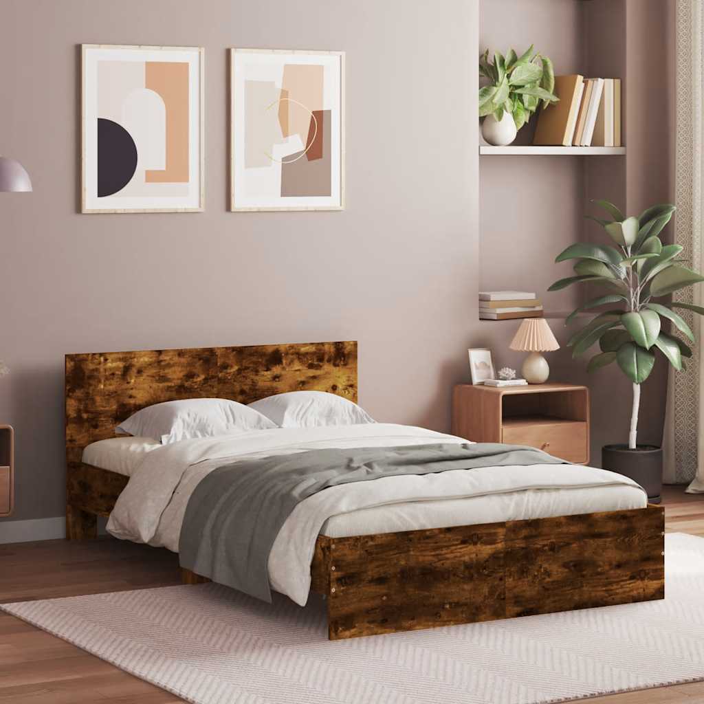 Bed Frame | Smoked oak | Engineered wood, plywood | Double | Bed Frame