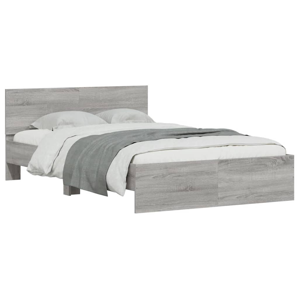 Bed Frame | Grey Sonoma | Engineered wood and plywood | 120x200 cm