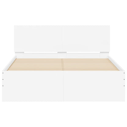 Bed Frame | White | Engineered wood, Plywood | Double | Bed Frame