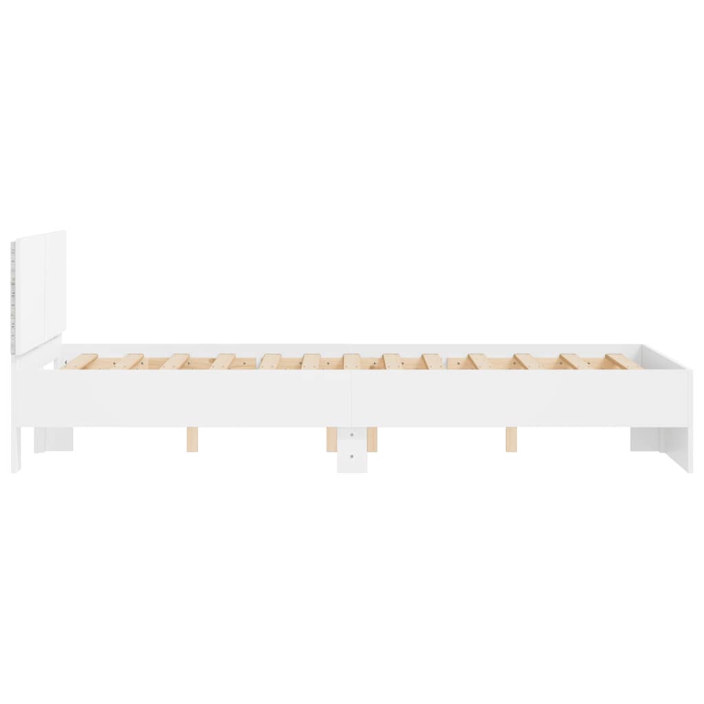 Bed Frame | White | Engineered wood, Plywood | Double | Bed Frame