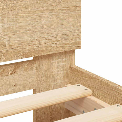 Bed Frame | Sonoma oak | Engineered wood and plywood | Double | Bed Frame