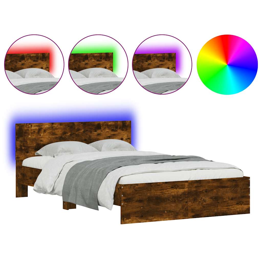Bed Frame | Smoked Oak | Engineered Wood, Plywood | Small Double