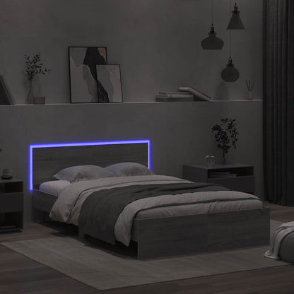 Bed Frame | Grey Sonoma | Engineered wood, Plywood | Small Double