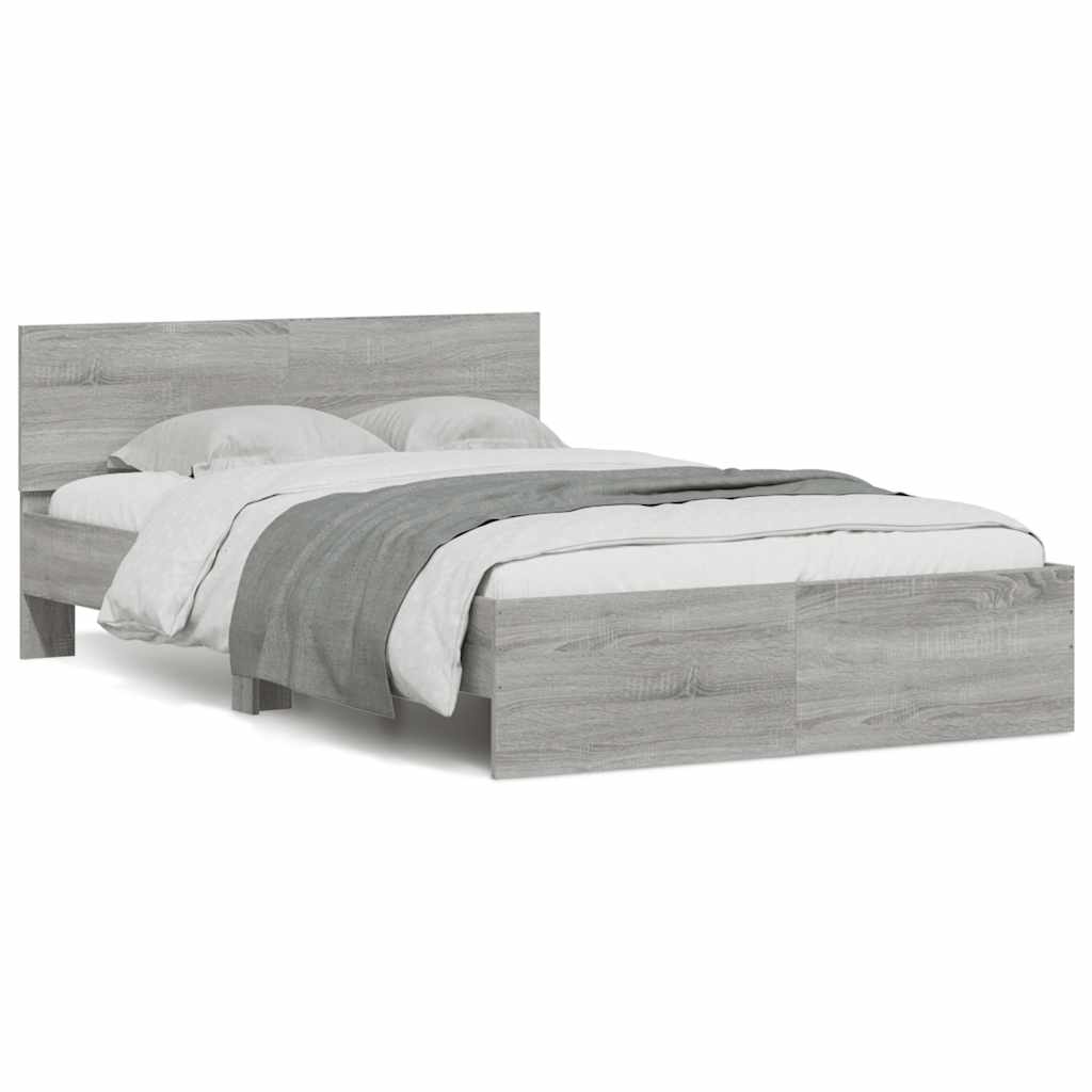 Bed Frame | Grey Sonoma | Engineered wood, Plywood | Small Double
