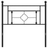 Metal Headboard Black 100 cm