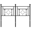 Metal Headboard Black 120 cm