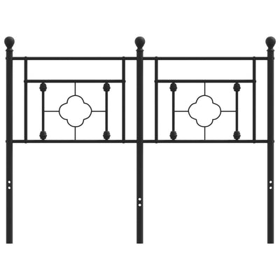 Metal Headboard Black 120 cm