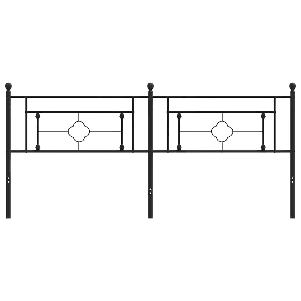 Metal Replace Headboard Black 193 cm
