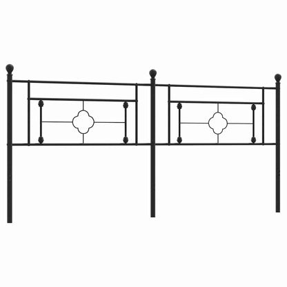 Metal Replace Headboard Black 200 cm