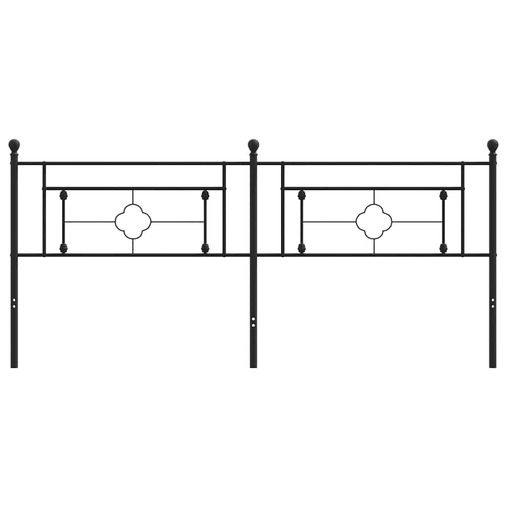 Metal Replace Headboard Black 200 cm