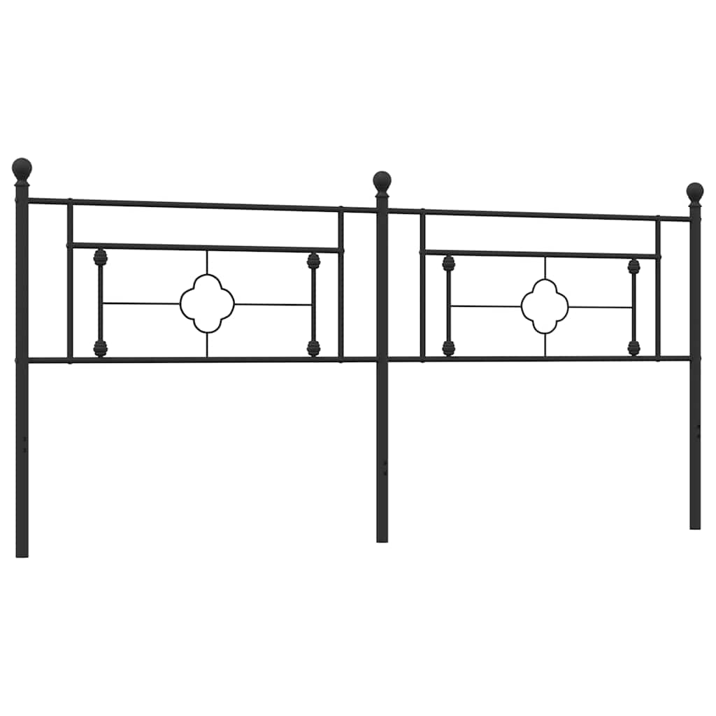 Metal Replace Headboard Black 200 cm