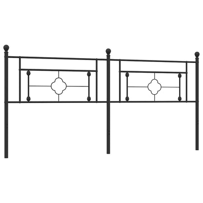 Metal Replace Headboard Black 200 cm
