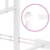 Metal Bed Frame without Mattress with Footboard White 100x200cm