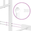 Metal Bed Frame without Mattress with Footboard White 100x200cm