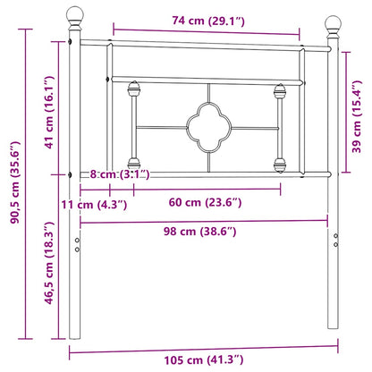 Metal Replace Headboard White 100 cm