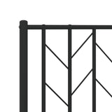 Metal Bed Frame with Headboard and Footboard Black 90x190 cm Single