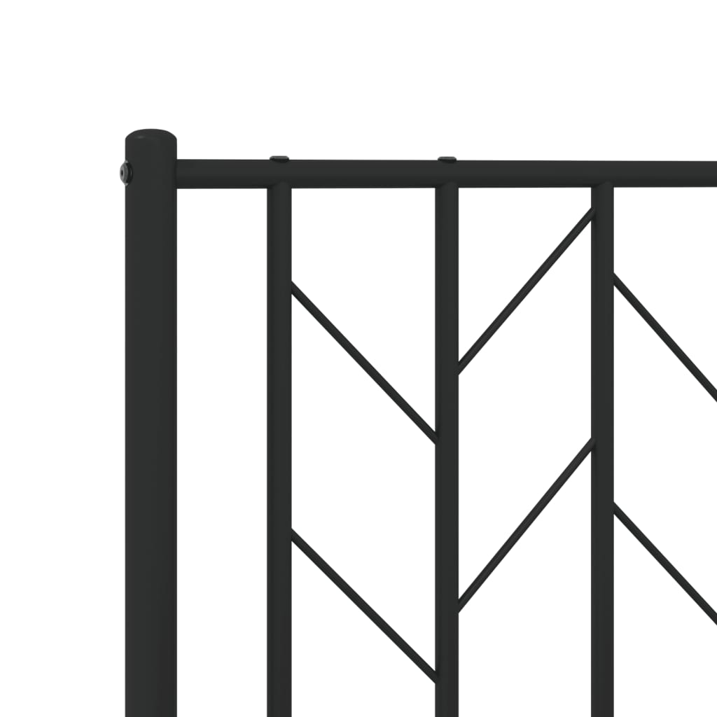 Bed Frame | Black | Powder-Coated Steel | Double | Bed Frame
