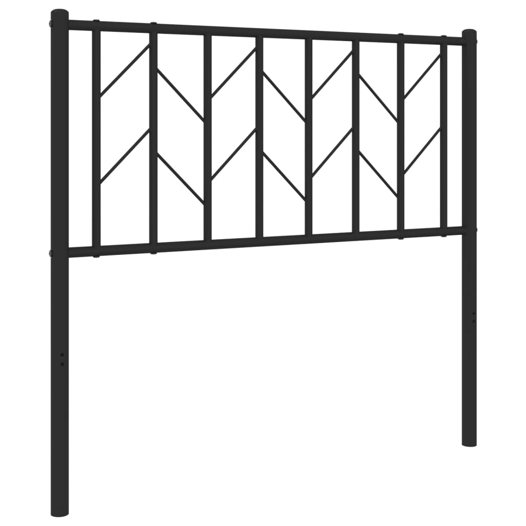 Metal Replace Headboard Black 90 cm