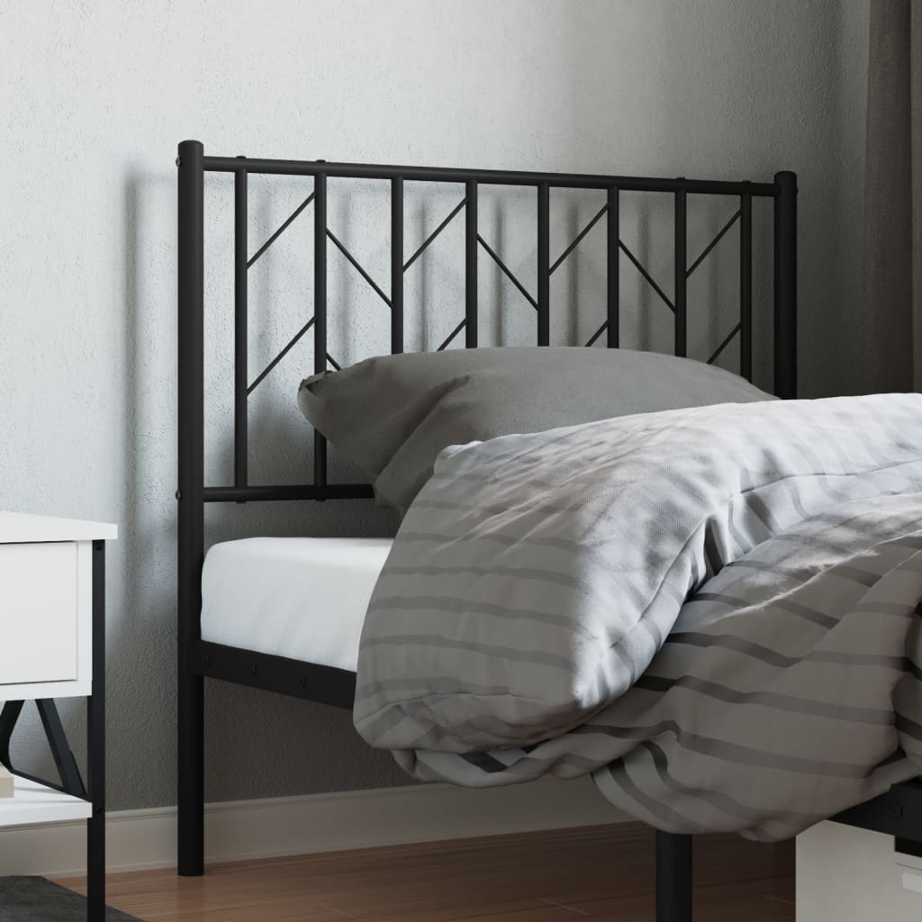 Metal Replace Headboard Black 90 cm