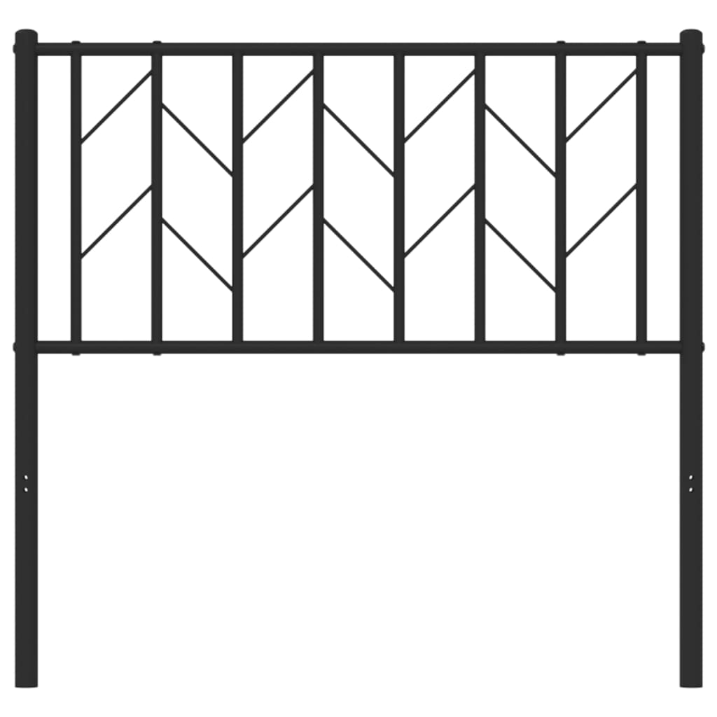 Metal Replace Headboard Black 90 cm