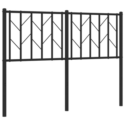 Metal Headboard Black 120 cm