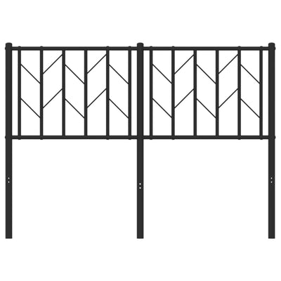 Metal Headboard Black 120 cm