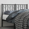 Metal Headboard Black 120 cm