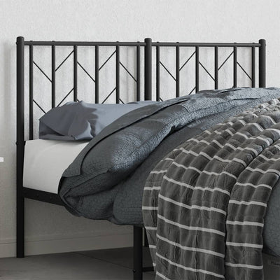 Metal Headboard Black 120 cm