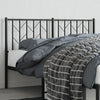 Metal Headboard Black 135 cm