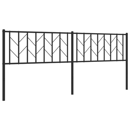 Metal Replace Headboard Black 200 cm