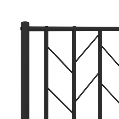 Metal Replace Headboard Black 200 cm