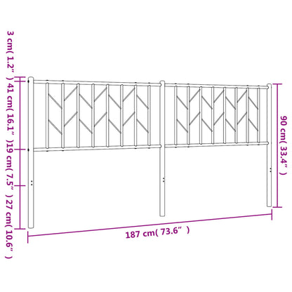Metal Replace Headboard White 180 cm